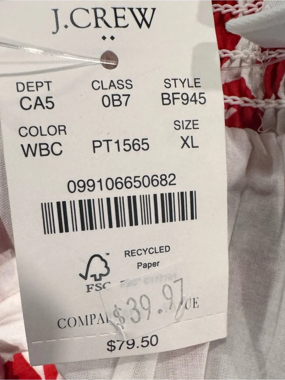 J. Crew Red Floral Mini Skirt on Cream - Picture 8 of 11